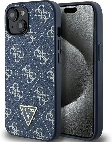 Guess GUHCP15MPG4GPB iPhone 15 Plus | 14 Plus 6.7" niebieski|blue hardcase 4G Triangle Metal Logo