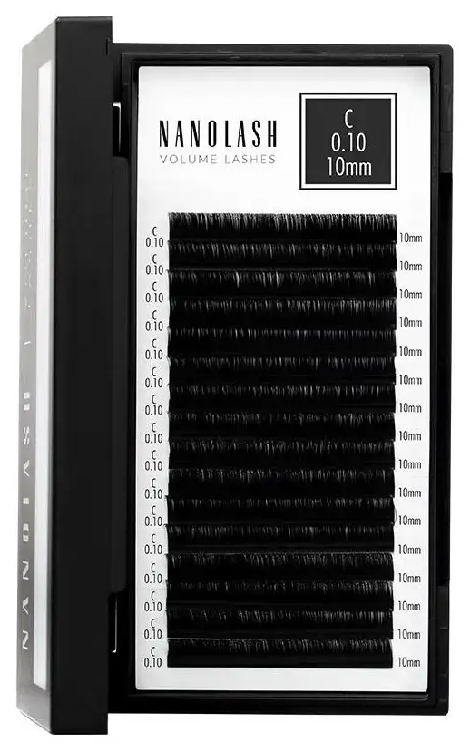 Nanolash Volume Lashes False Eyelashes 0.10 C 10mm 1 Pc