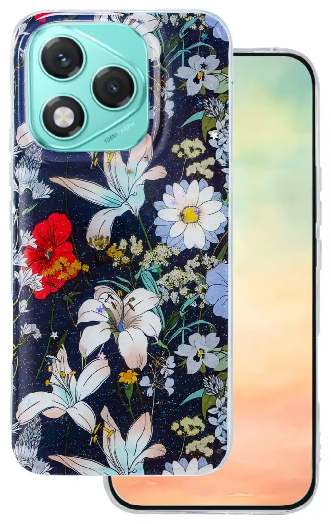 Glow Glam case for Honor 400 lite blue