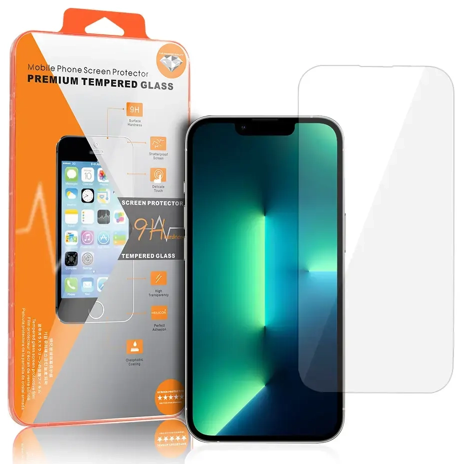 Tempered glass for phone iPhone 16 Plus orange