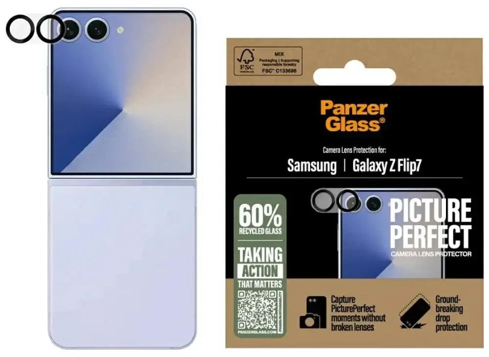 Tempered lens glass PanzerGlass PicturePerfect for Samsung Galaxy Z Flip7