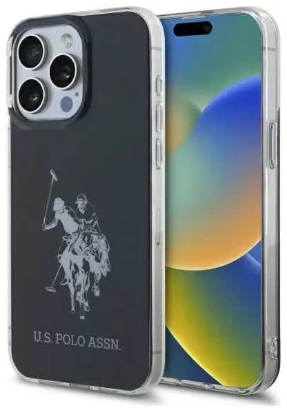 US Polo USHCP15XTPUHRBK iPhone 15 Pro     Max 6,7" czarny|black Shiny Big Logo