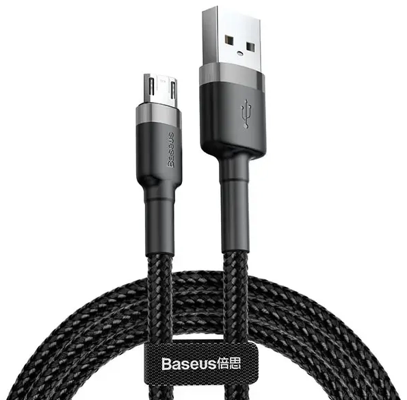 Baseus Cafule провод для передачи данных и зарядки | USB-A на Micro USB | 12W | 1m | черный, серый