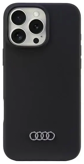 Audi Silicone Case iPhone 16 Pro Max 6.9" czarny|black hardcase AU-LSRIP16PM-Q3|D1-BK