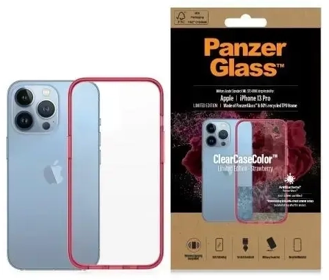 PanzerGlass ClearCase antibacterial Military Grade certified case for iPhone 13 Pro - transparent pink