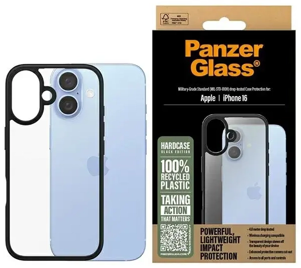 PanzerGlass HardCase iPhone 16 6.1" czarny|black 1295