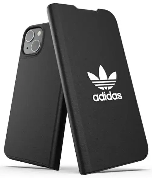Adidas OR Booklet Case BASIC iPhone 13 6,1" juoda-balta|black white 47086