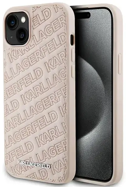 Karl Lagerfeld KLHCP15MPQKPMP iPhone 15 Plus | 14 Plus 6.7" różowy|pink hardcase Quilted K Pattern