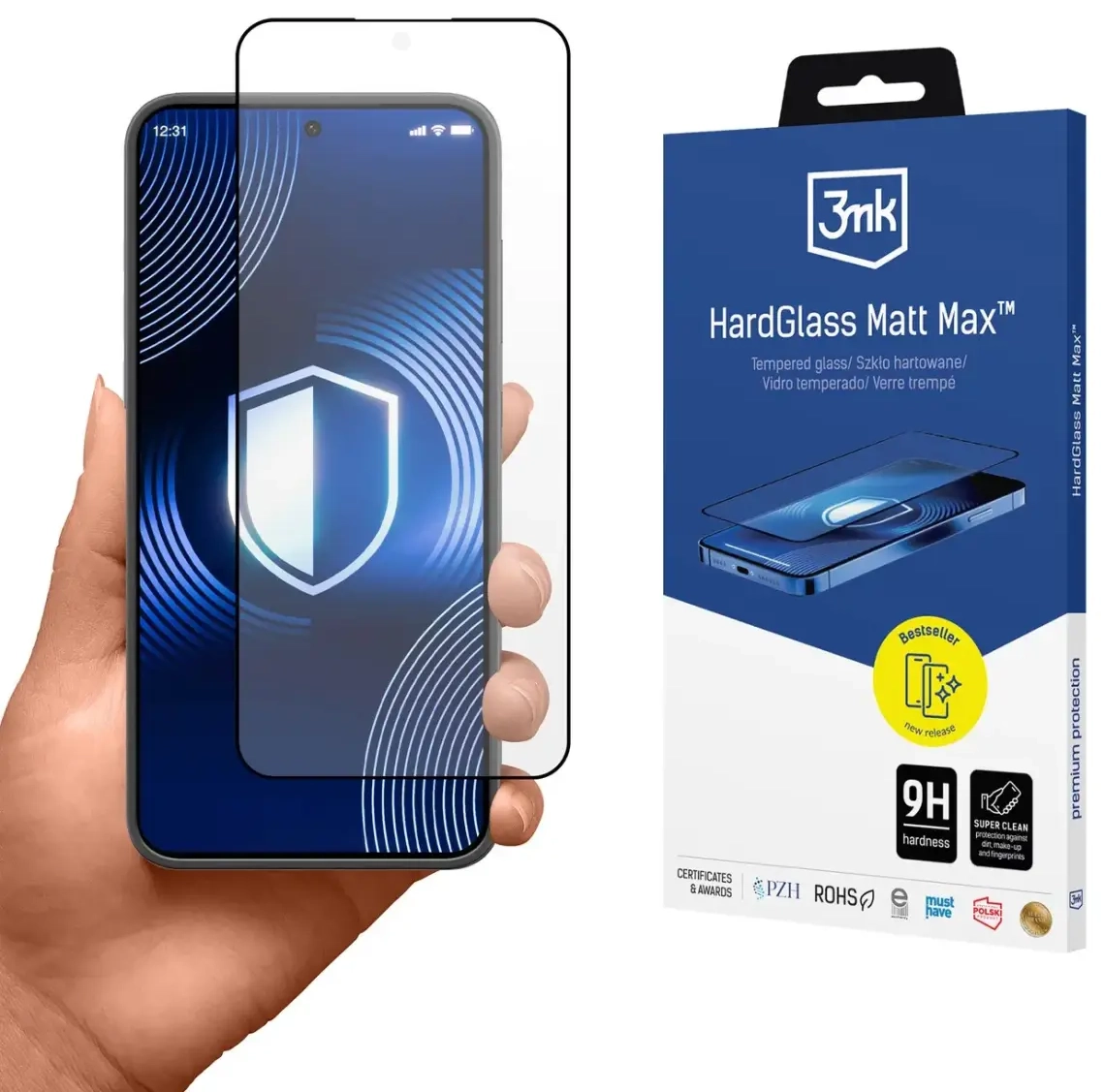 3mk HardGlass Matt Max tempered glass for phone Samsung Galaxy S24 Plus
