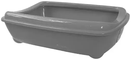 Kaķu tualete : Magic Cat Litter Tray with rim Economy 42*31*13cm, grey
