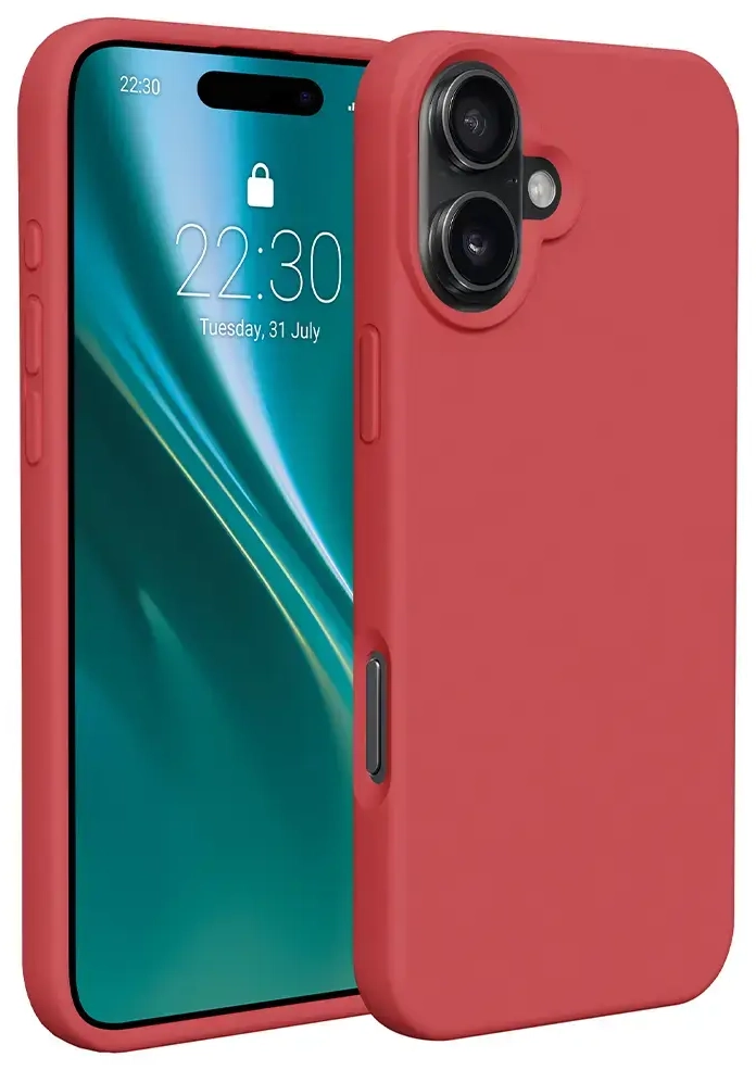 Etteri Silicone phone case for iPhone 16 raspberry