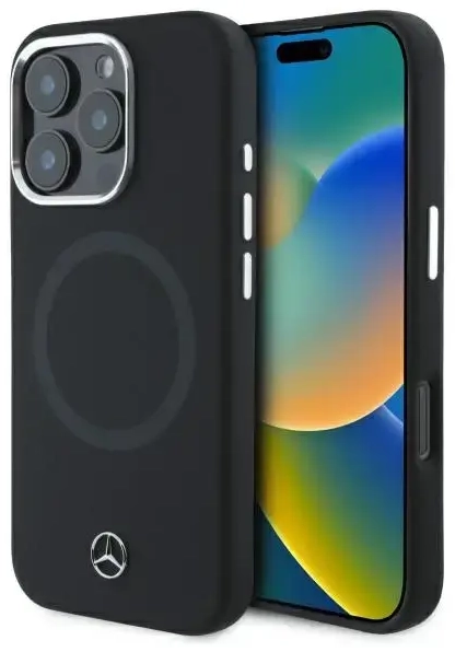 Mercedes MEHMP16L23SUTTK iPhone 16 Pro    6.3" czarny|black hardcase Silicone Tonal Logo MagSafe