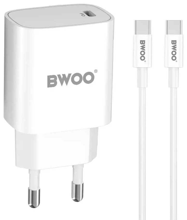 BWOO CDA159 travel charger | 20W | PD | USB-C | white