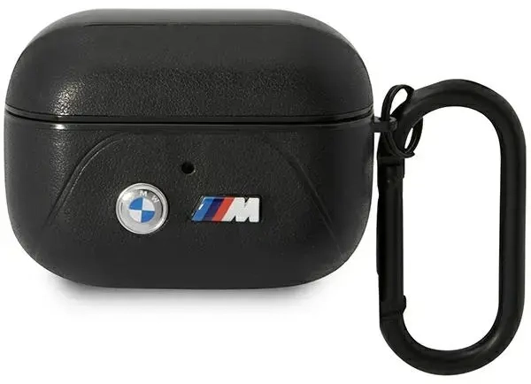 BMW BMAP22PVTK AirPods Pro cover black Leather Curved Line