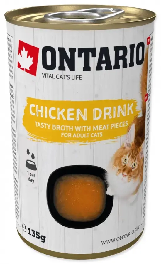 Kassikonserv, supp – Ontario Drink Adult Chicken, 135 g