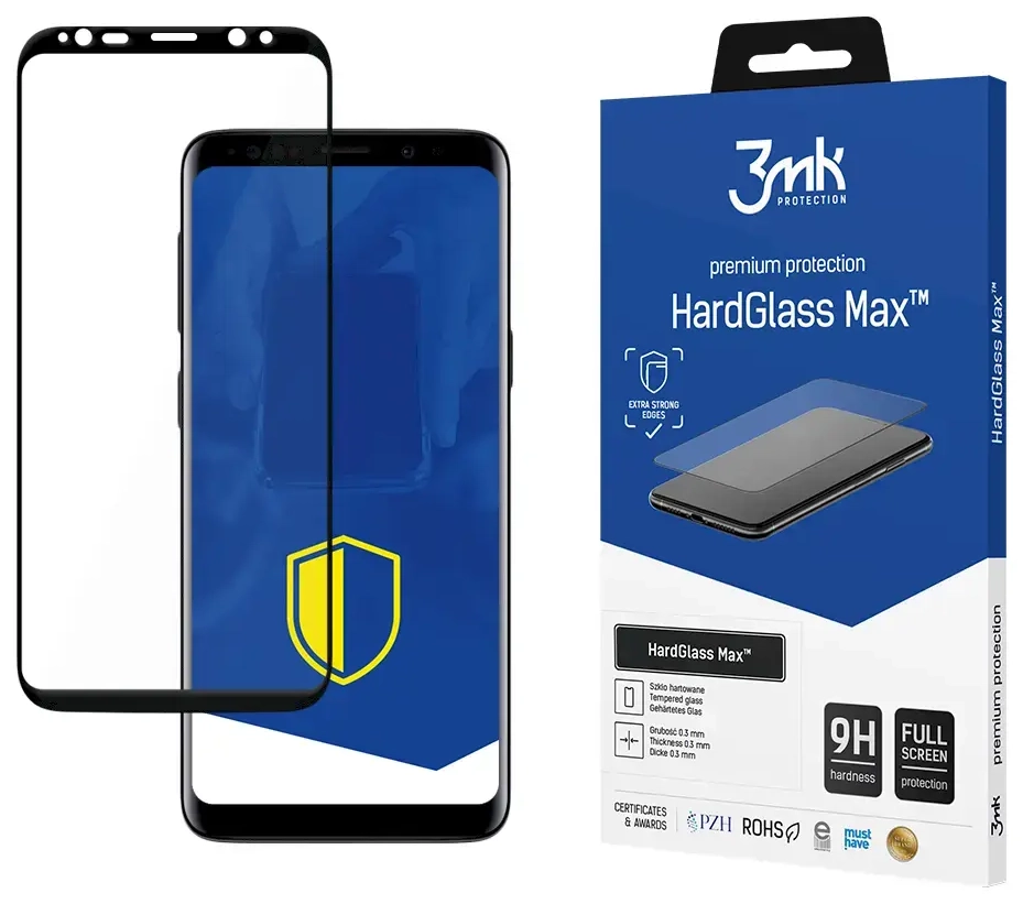 3mk HardGlass Max tempered glass for phone Samsung Galaxy S9 Black