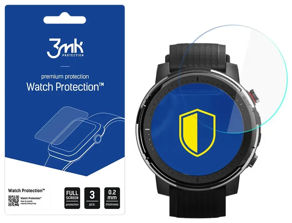 Xiaomi Amazfit Stratos 3 - 3mk Watch Protection™ v. FlexibleGlass Lite screen protector