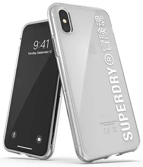 SuperDry Snap iPhone X|Xs Clear Case biały|white 41576