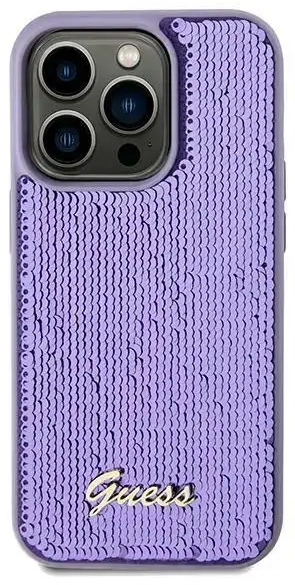 Guess GUHCN61PSFDGSU iPhone 11 | Xr 6.1" fioletowy|purple hardcase Sequin Script Metal