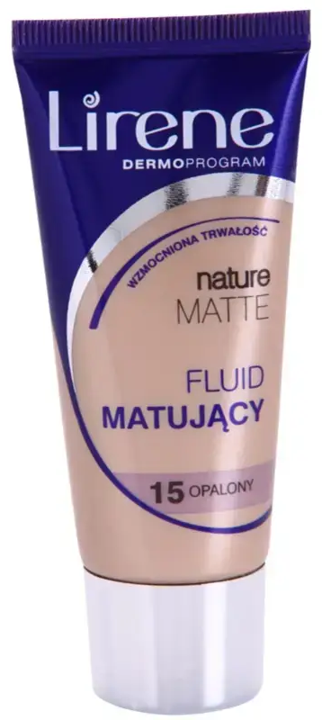 Lirene Nature Matte Liquid Foundation Mattifying for a Long Lasting Effect Color 15 Tanned 30 Ml