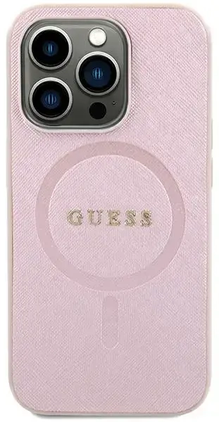 Guess GUHMP15SPSAHMCP iPhone 15 6.1" różowy|pink hardcase Saffiano MagSafe