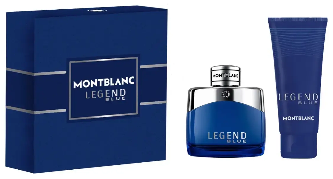 Set Montblanc: Legend Blue, Eau De Parfum, For Men, 50 ml + Legend Blue, Cleansing, Shower Gel, All Over The Body, For All Skin Types, 100 ml