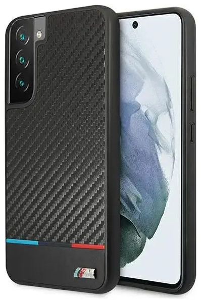 Etui hardcase BMW BMHCS22MPUCARTCBK S22+ S906  black|czarny M Collection Triangles