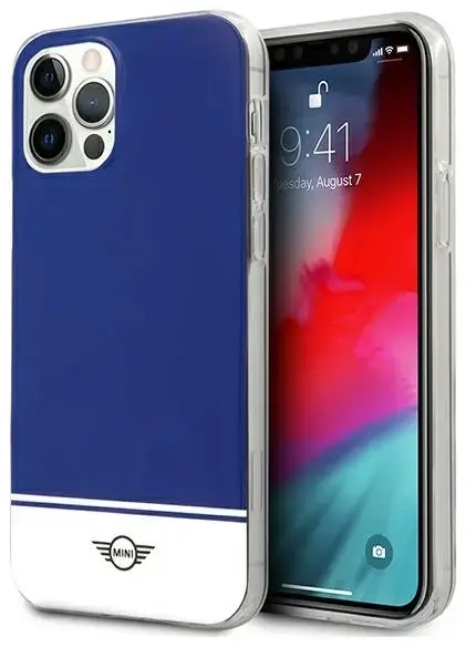 Mini MIHCP12MPCUBINA iPhone 12|12 Pro 6,1" granatowy|navy hard case Stripe Collection