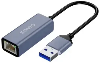 Adapteris Savio AK-83 USB-A 3.1 Gen 1 - RJ-45 Gigabit Ethernet