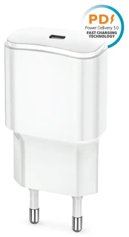 Forever TC-01 tīkla lādētājs | 20W | PD | USB-C | balts