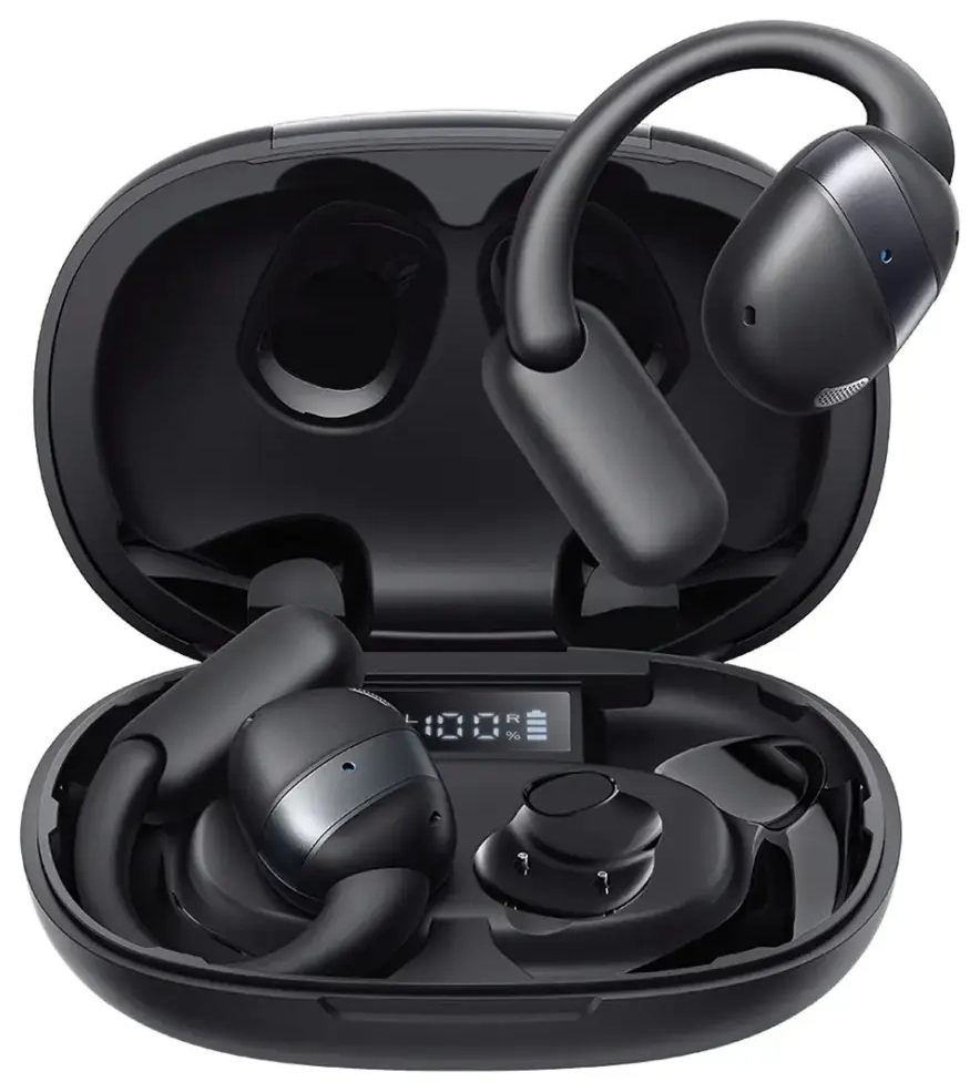 Joyroom Openfree JR-OE4 atviro tipo TWS belaidės ausinės – juodos