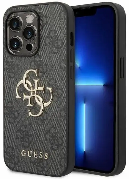 Guess GUHCP15X4GMGGR iPhone 15 Pro Max 6.7" szary|grey hardcase 4G Big Metal Logo