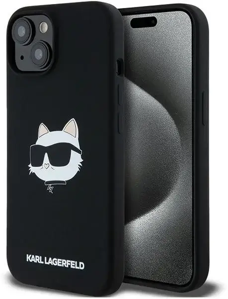 Karl Lagerfeld KLHMP15MSCHPPLK iPhone 15 Plus | 14 Plus 6.7" czarny|black hardcase Silicone Choupette Head MagSafe