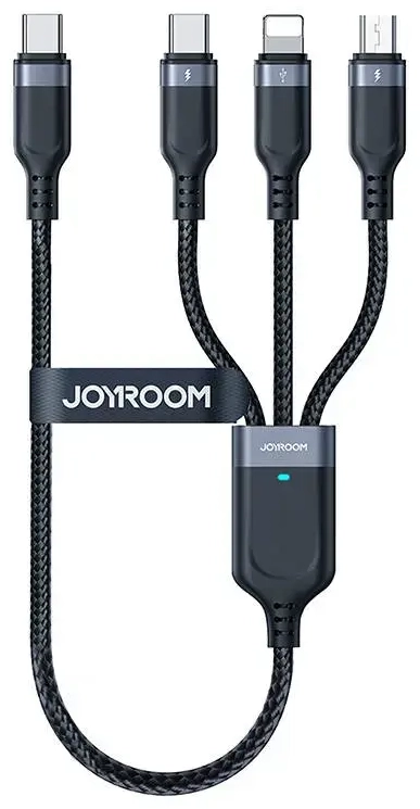 Joyroom S-A18 4-in-1 провод для передачи данных и зарядки | USB-A на USB-C, Lightning, Lightning, Micro USB