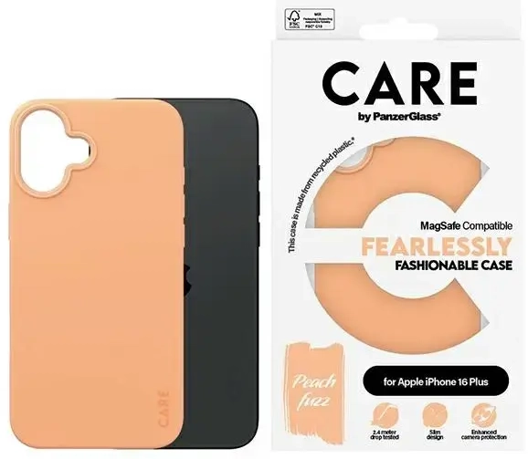 CARE by PanzerGlass Fashion Case iPhone 16 Plus 6.7" brzoskwiniowy|peachy MagSafe 1391