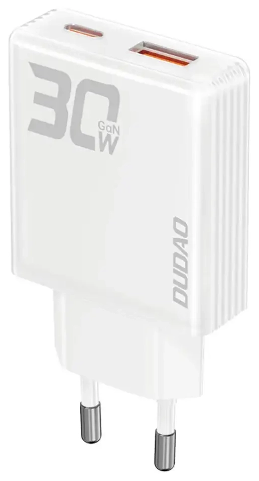 Dudao A30EU tīkla lādētājs | 30W | GaN | USB-A, USB-C | balts