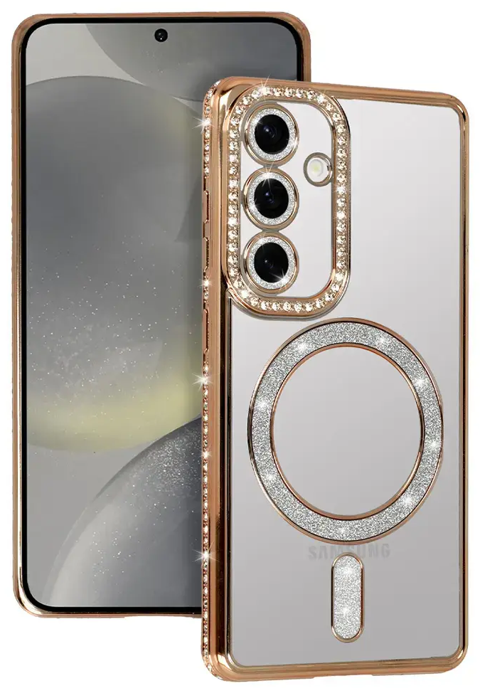 Bling Magsafe Case for Samsung Galaxy S25 Ultra gold