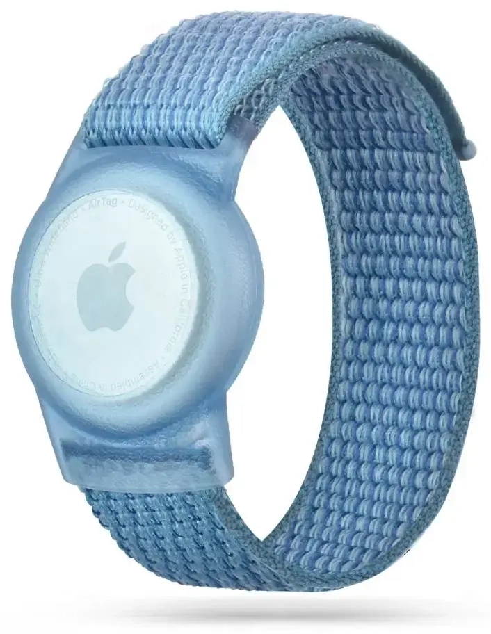 Tech-Protect Nylon Children's Apple AirTag Strap - Blue
