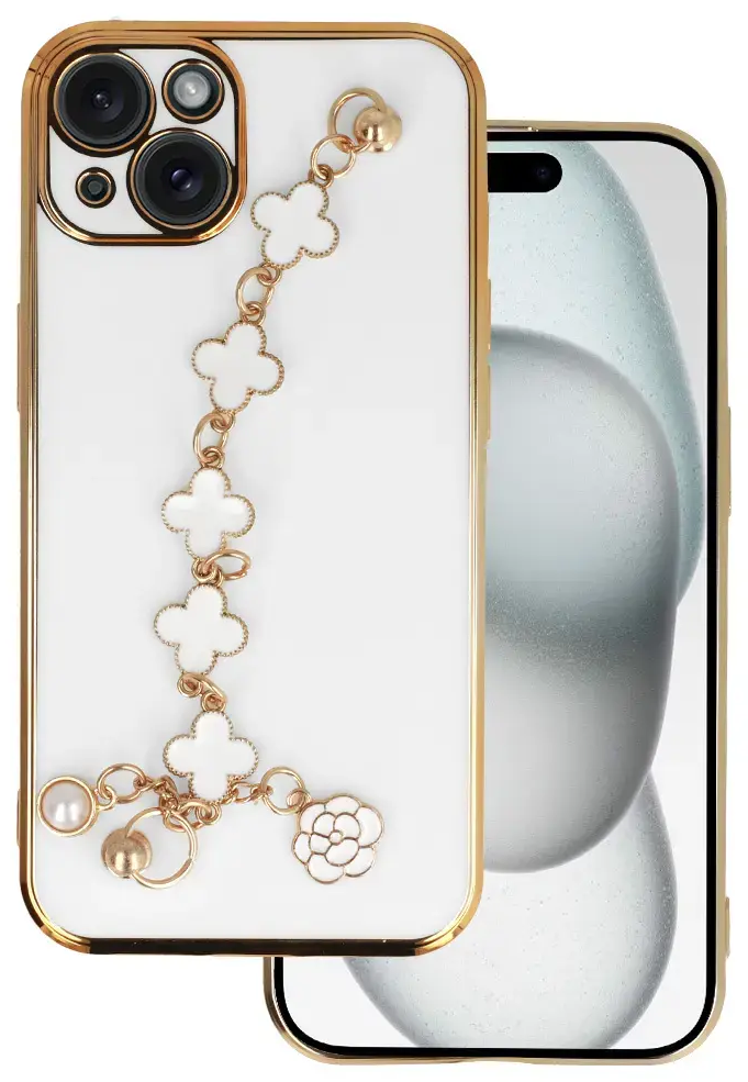 Trend maciņš telefonam iPhone 13 balts (dizains 3)