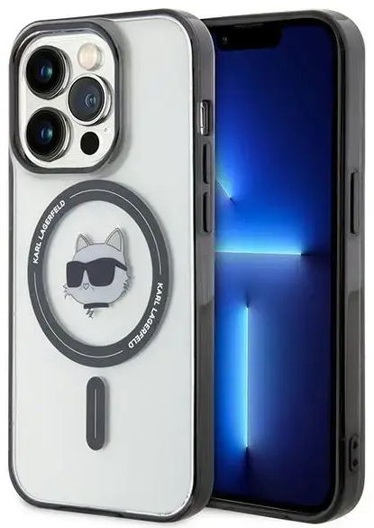 Karl Lagerfeld KLHMP15XHCHNOTK iPhone 15 Pro Max 6.7" transparent hardcase IML Choupette`s Head MagSafe