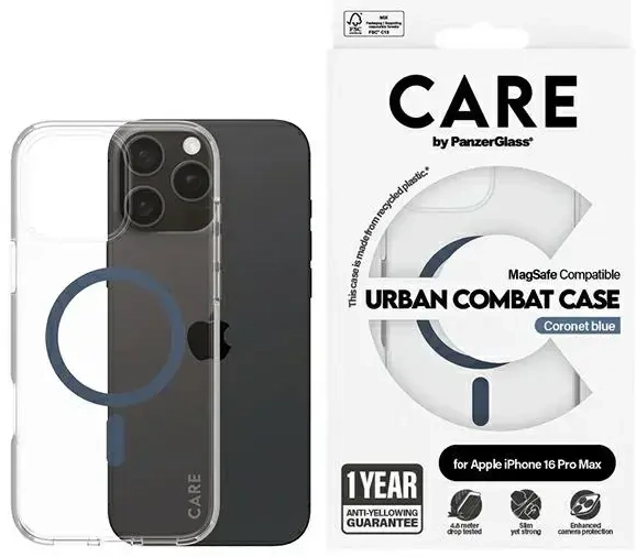 CARE by PanzerGlass Flagship Case iPhone 16 Pro Max 6,9" niebieski|blue MagSafe 1368