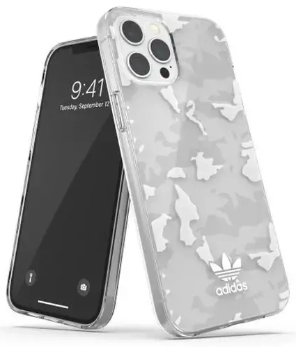 Adidas OR SnapCase Camo iPhone 12 Pro Ma x przezroczysty|biały 43706