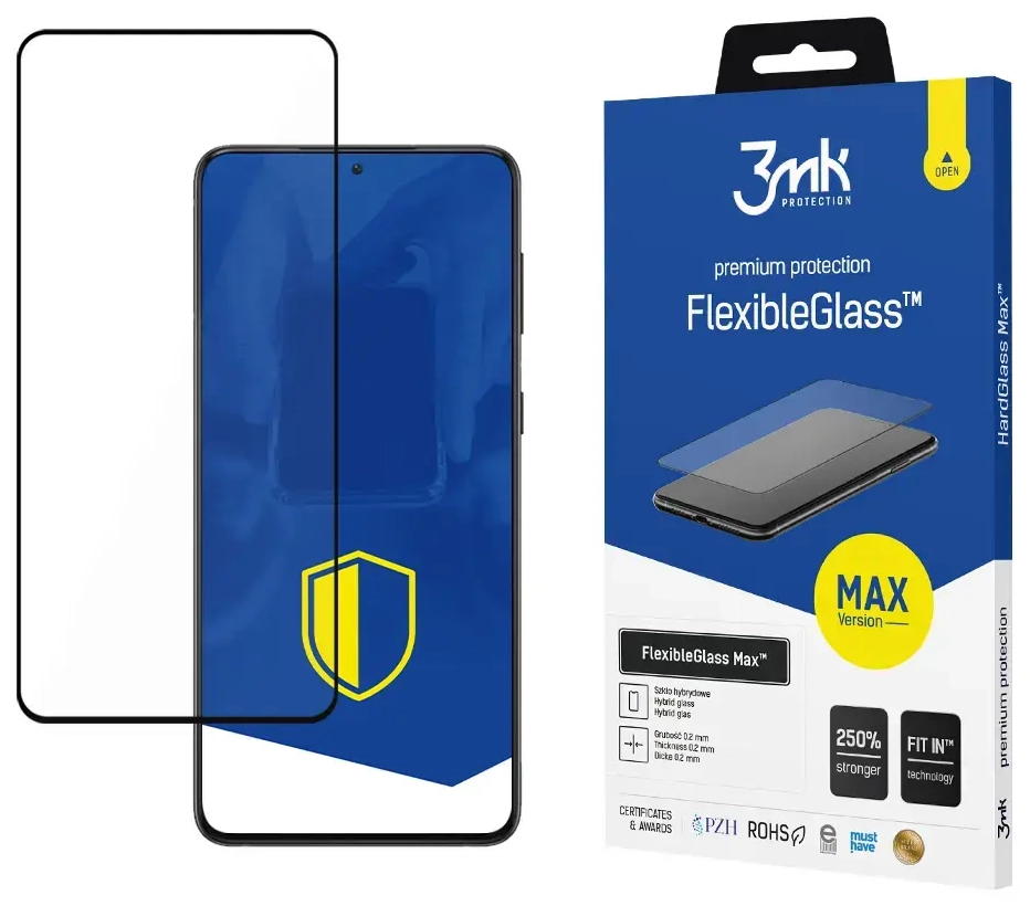 Samsung Galaxy S21+ 5G Black - 3mk FlexibleGlass Max™ screen protector