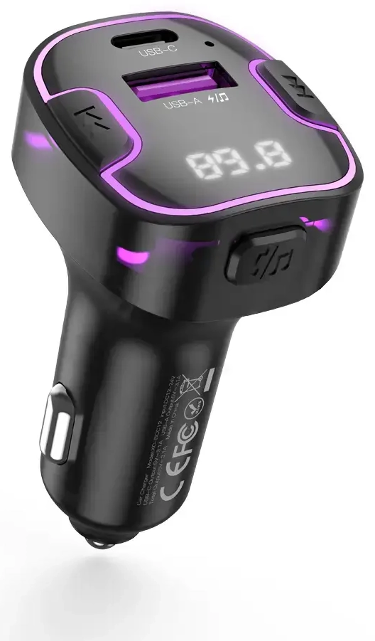 XO FM-saatja BCC12 Bluetooth MP3 autolaadija 3,1A must