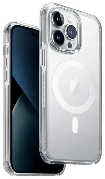 UNIQ etui Combat iPhone 14 Pro Max 6,7" Magclick Charging przeźroczysty|dove satin clear