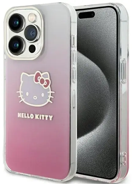 Hello Kitty HKHCP13LHDGKEP iPhone 13 Pro | 13 6.1" różowy|pink hardcase IML Gradient Electrop Kitty Head