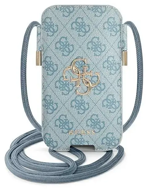 Guess PU 4G Metal Logo Pouch L Blue