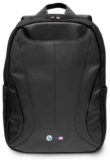 BMW Backpack BMBP15SPCTFK 16" black|black Carbon&Leather Tricolor