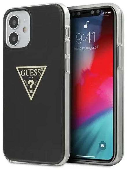 Guess GUHCP12SPCUMPTBK iPhone 12 mini 5,4" czarny|black hardcase Metallic Collection