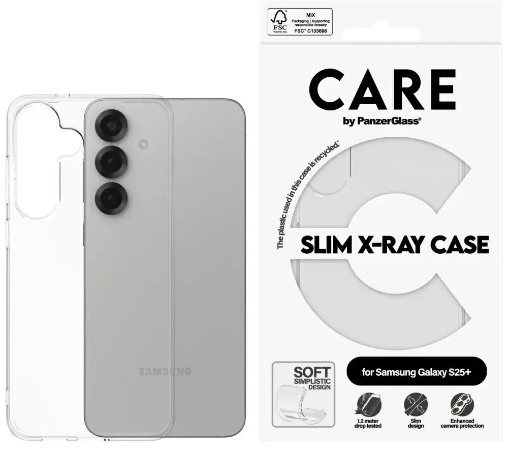 Etui CARE by PanzerGlass Fashion X-Ray    do Samsung Galaxy S25+ przezroczysty